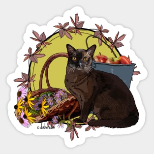 Autumn Cat Sticker